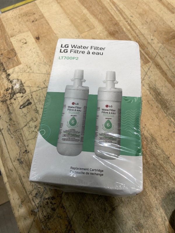 Photo 1 of **FACTORY SEALED** LG LT700P2 6-Month / 200 Gallon Refrigerator Replacement Water Filter, 2 Count (Pack of 1), White