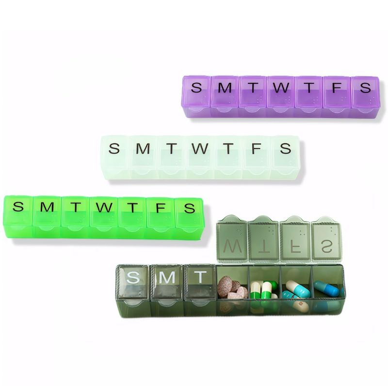 Photo 1 of Luggage Tags for Suitcases & 3 Pack Weekly (7-Day) Pill Organizer,