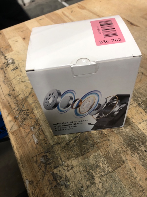 Photo 1 of **FACTORY SEALED** MILOUZ Wireless Induction Speaker 5-in-1 Bluetooth Speaker with Phone Stand,Stereo Sound, 8 RGB Ambient Light, 360° Adjustable Holder for iPhone/Android/iPad,Best Gift for Mother's Day