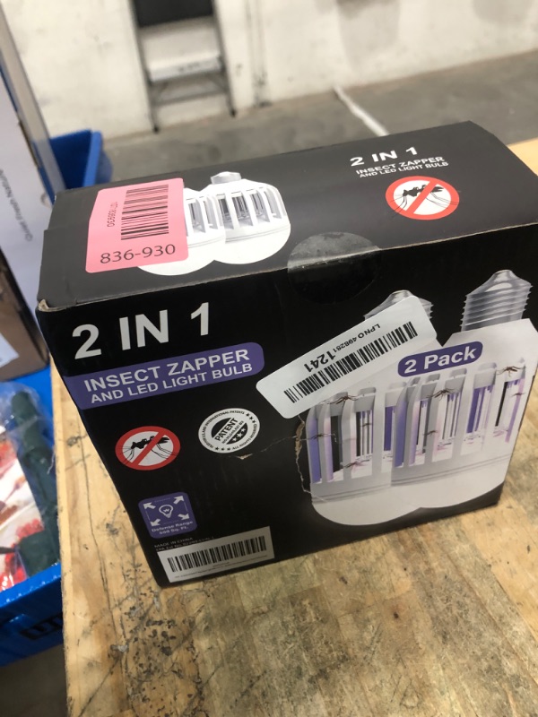 Photo 1 of [2-Pack] BANPESTT Bug Zapper Light Bulb 2-in-1 Indoor Mosquito Zapper Gnat Trap- Electric Fly Insect Killer&Bug Catcher for Home Backyard Patio