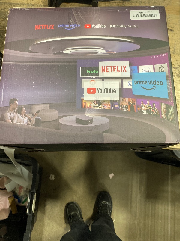Photo 1 of [2500 ANSI & 30W Speakers] Alvar 4K Support Projector with WiFi 6 and Bluetooth, dbx-tv Sound, Built in NetfIix App & DoIby Audio Outdoor Proyector, Auto Focus & Keystone Native 1080P Smart Projector