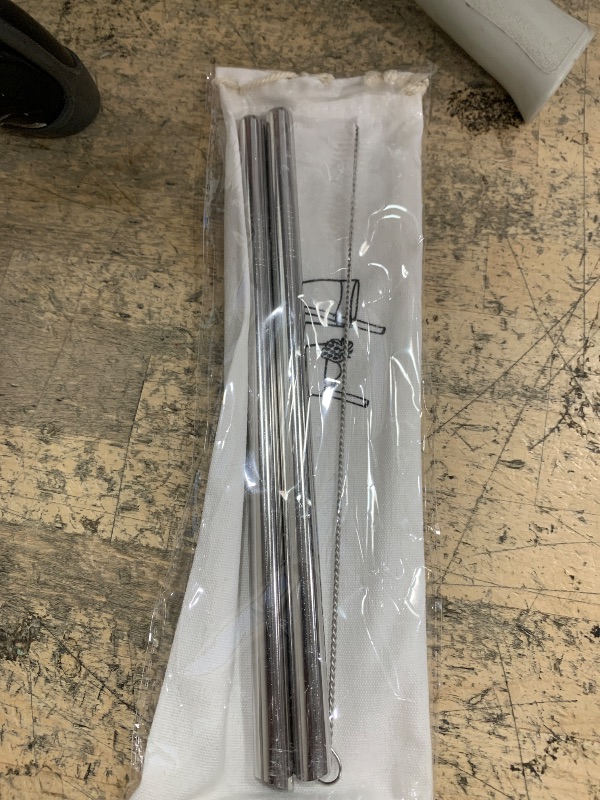 Photo 1 of [Angled Tips] 2 Pcs Jumbo Reusable Bubble Tea Straws & Smoothie Straws, 0.5" Wide Stainless Steel Straw, Metal Straw for Boba, Tapioca Pearl, Milkshakes,Smoothies | 1 Cleaning Brush & 1 Case
