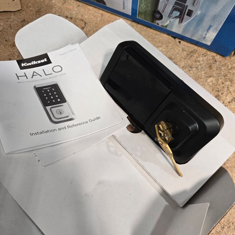 Photo 1 of **LOCKED TO LAST USER/PARTS ONLY** Kwikset Halo Wi-Fi Smart Lock, Keyless Entry Front Door Touchscreen Deadbolt, Matte Black Finish, Grade AAA Certified, UL Listed, Easy Install No Hub, App Control