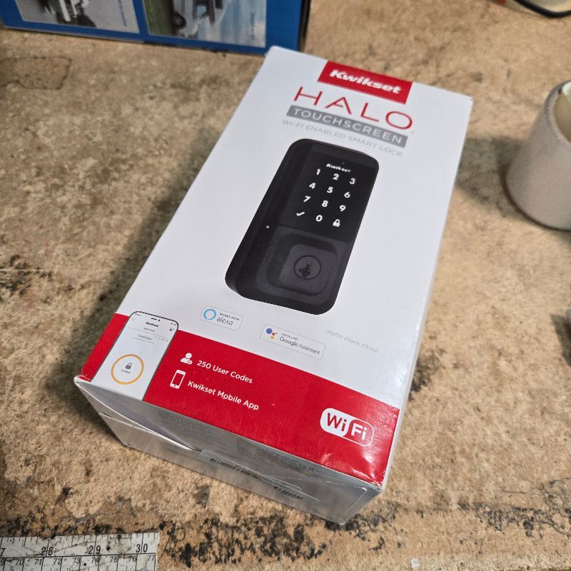 Photo 1 of **LOCKED TO LAST USER/PARTS ONLY** Kwikset Halo Wi-Fi Smart Lock, Keyless Entry Front Door Touchscreen Deadbolt, Matte Black Finish, Grade AAA Certified, UL Listed, Easy Install No Hub, App Control