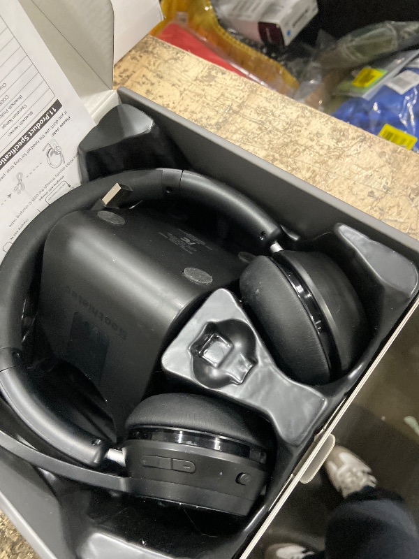 Photo 1 of (Upgraded Version) Wireless Headset, Bluetooth Headset with Noise Cancelling Microphone, Best Headphones with Mic Mute & USB Dongle for PC/Computer/Laptop/Cell Phones/Remote Work/Call Center