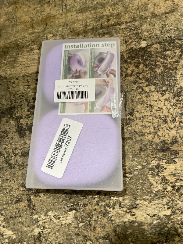 Photo 1 of [4 in 1] Flower Engraved Silicone Case Cover for AirPods Max USB-C (2024), Anti-Scratch Sweat-Proof Ear Pad Case Cover/Ear Cups Cover/Headband Cover Accessories for AirPods Max Headphones (Purple)