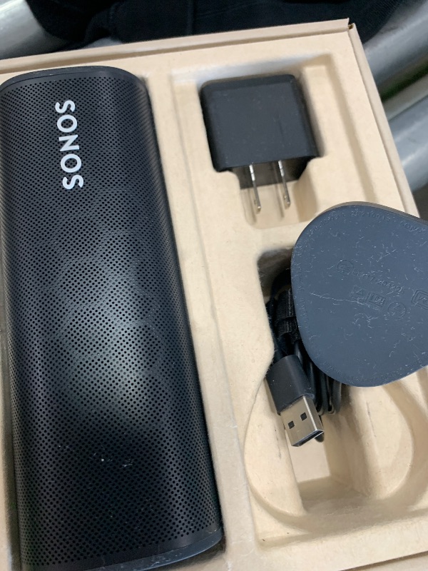 View 6 of **DOES NOT WORK** FOR PARTS ONLY**
Sonos Roam and Wireless Charger Bundle - Black - Waterproof and Wireless Ultra Portable Bluetooth or WiFi Smart Speaker