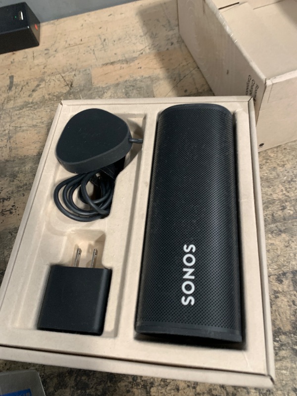 View 4 of **DOES NOT WORK** FOR PARTS ONLY**
Sonos Roam and Wireless Charger Bundle - Black - Waterproof and Wireless Ultra Portable Bluetooth or WiFi Smart Speaker