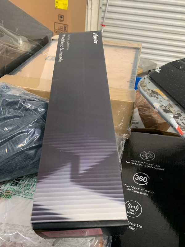 Photo 1 of [Upgraded] Nmoiss Windshield Sun Shade Umbrella - [Vinyl Coating Heat Shield] Protect Car from Sun Rays & Heat Damage Keep Cool and Protect Interior, Spring Structure Edge Medium 56" L x 31" W
