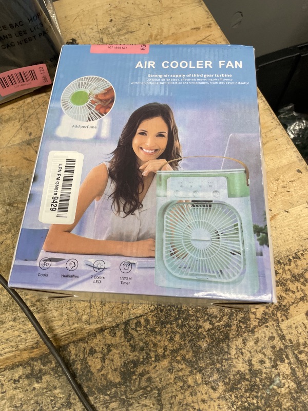 Photo 1 of **ACTUAL RETAIL IS $39.99*** Portable Air Conditioners, 2000mAh Rechargeable Mini Air Cooler Fans, 500ML Personal Portable AC Unit with 3 Speed, 2 Spray, 7 Color, 3 Timer, Small Desktop Cooling Fan for Bedroom Office (White)