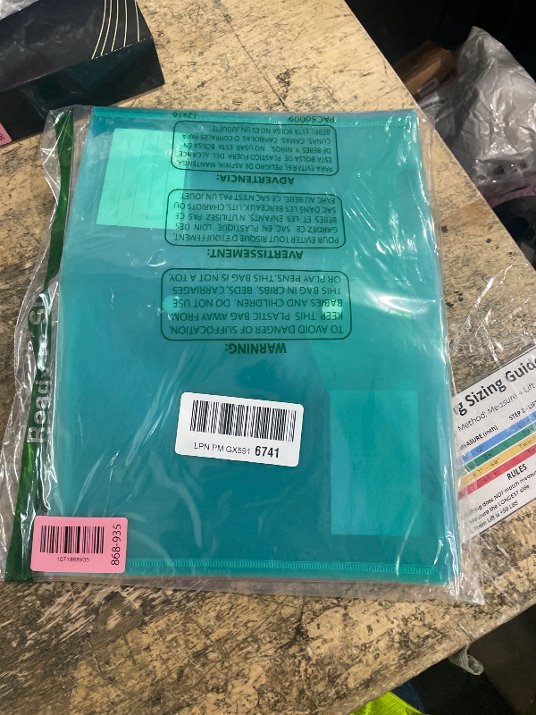 Photo 1 of 10 Pack Plastic Envelopes for Documents, Clear Folders with Label Pockets, 5 Colors 2 Each, Clear Poly File Folders Letter Size/A4, Hook and Loop Closure,Document Envelopes for School Office Home