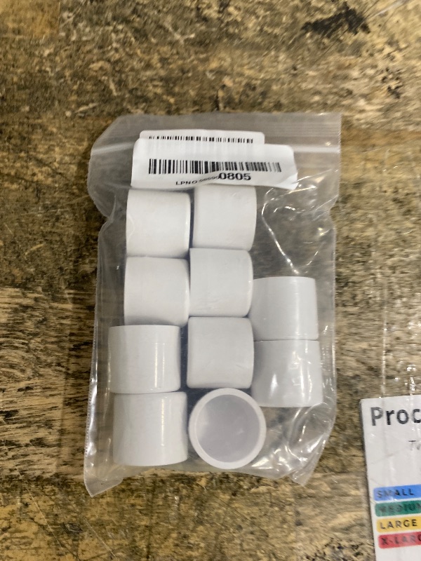 Photo 1 of 1/2 Inch PVC Pipe End Cap Plug (10 Pack) - Schedule 40 Furniture Grade, Fits 1/2" OD Pipe, White Socket Caps for DIY Furniture, Garden Shelf, Table Leg