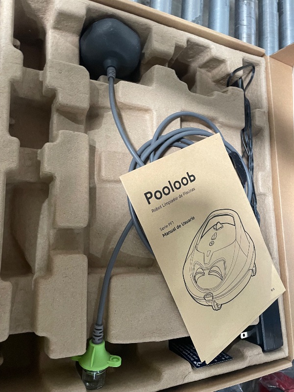 Photo 1 of **MISSING CHARGE CORD**Pooloob PF1 Cordless Pool Vacuum Cleaner Robot for Daily Pool Maintenance, Floor Only Cleaning for Above/In Ground Pools, Triple Filtration, Floating Buoy & Tether, Not for Initial or Deep Cleaning