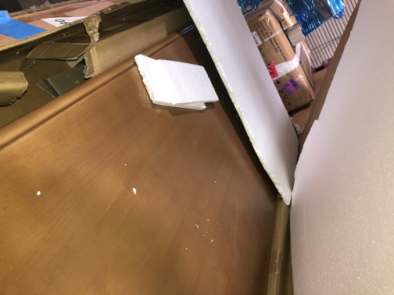 Photo 1 of **MISSING HARDWARE**Martha Stewart Tabitha Solid Wood Writing Table with Metal Glides Drawer for Storage Living Room Furniture, Home Office Small Computer Desk, Turned Legs, 47.5" W x 23" D x 29" H, Natural