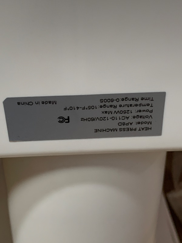Photo 1 of ****BURN DAMAGE ON TOP SHOWN **** AKEYDIY 15x15 Heat Press, Dual Auto Heat Press Machine for T-Shirts, 360° Swing Away Heat Press with Auto Press Release for Sublimation Pillows, Canvas Bags, Puzzles, Coasters (15x15 White)