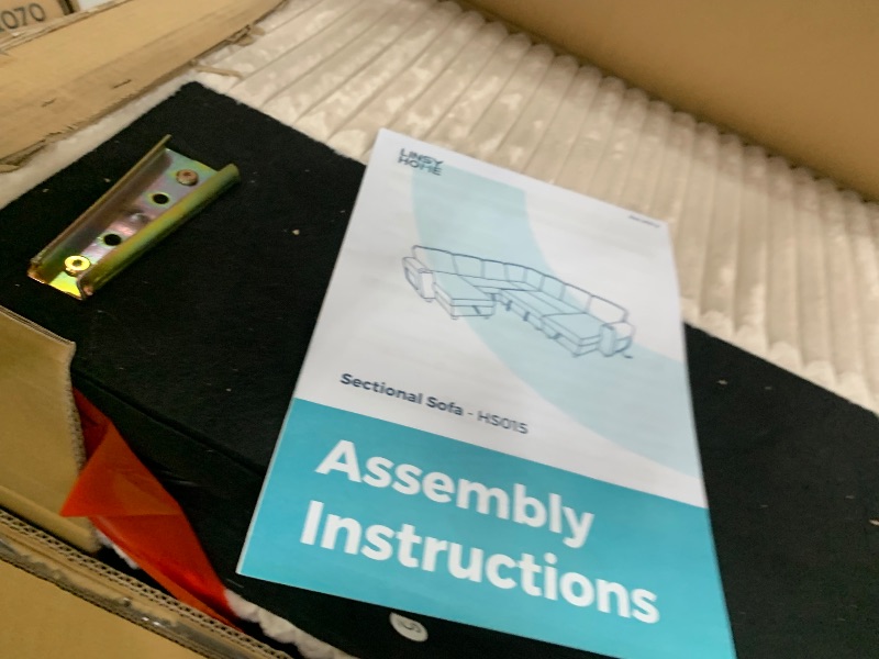 Photo 1 of **ONLY THE ARM REST**MISSING REST OF BOXES**LINSY HOME Sectional Sleeper Sofa Pull Out Couches for Living Room (Beige, Sleeper Sofa 1) | Pull Out Sofa Bed, Storage, USB Charging, Cup Holders, Plush Corduroy