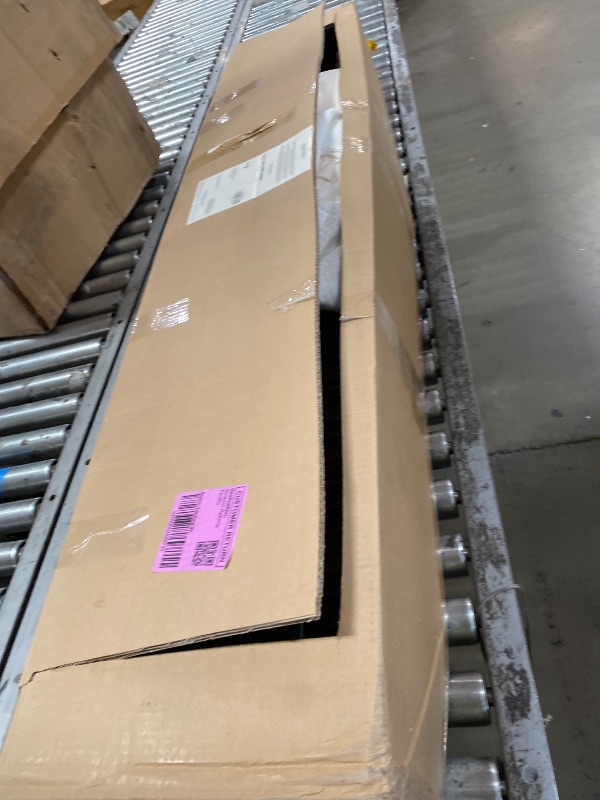 Photo 1 of **FOR PARTS ONLY** Amazon Basics Smart Box Spring Bed Base, 7-Inch Height Mattress Foundation, Tool-Free Easy Assembly, Extra Firm Support, Queen, 79"L x 59.5"W x 7"H, White
