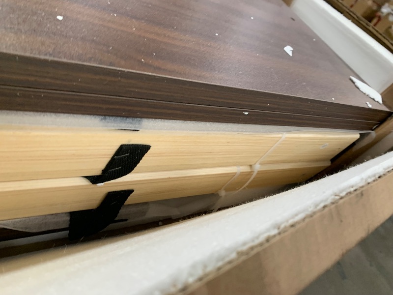 Photo 1 of **MISSING BOXES**Merax 4-Pcs Queen Size Bed Frame & Dresser & 2 Night Stand Bedroom Set, Platform Bed with USB Charging Ports Storage Headboard, Cabinet Dresser with 5 Drawers, Nightstands, Wooden, Dark Walnut
