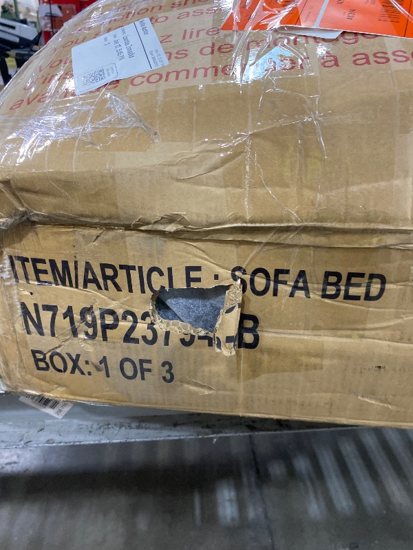 Photo 1 of *incomplete*!!! Eafurn 83.5" Sleeper Sectional Sofa with Pull Out Couch Bed, Convertible L-Shaped Sofa with Storage Chaise, Quick Assemble Sleeper Corner Sofa with Cup Holders & USB Ports