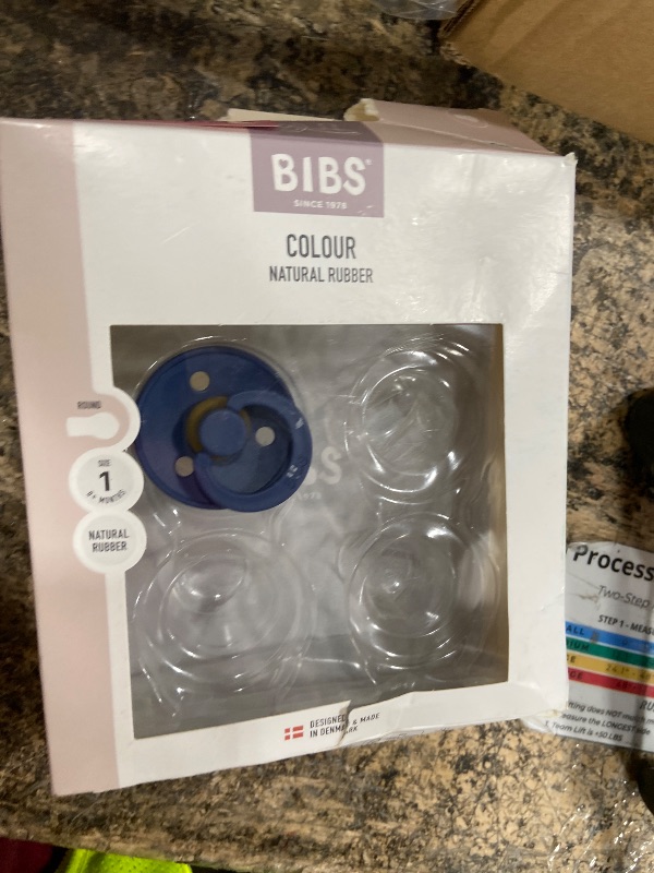 Photo 1 of ****MISSING 3 PACIFIERS*****BIBS Pacifiers - Color 4 Pack | Round Nipple Baby Pacifier | BPA Free Natural Rubber Latex Soother | Made in Europe | Size 0-6 Months | Garden Colors