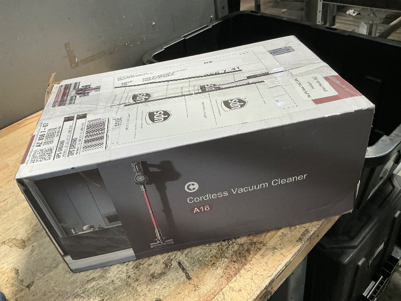 Photo 1 of **TESTED AND WORKING**CHEBIO Lightweight Cordless Vacuum Cleaners for Home, Stick Vacuum Cordless Rechargeable with 45kPa Suction,45-Min Run,Anti-Tangle and Self-Stand, 6 in 1 Hardwood Vacuum Cleaner (red)
