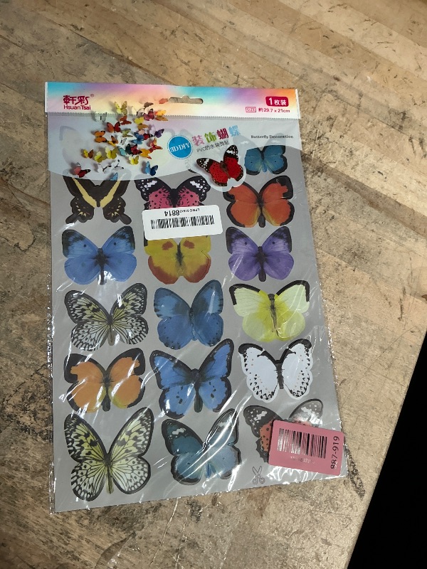 Photo 1 of 1 PACK OF BUTTERFLIES STICKER