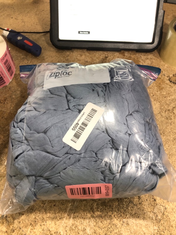 Photo 1 of 10 Pack Dusty Blue Cheesecloth Table Runner 17x108 Inch Boho Gauze Cheese Cloth Table Runners for Wedding Party Baby Shower Birthday Home Decor