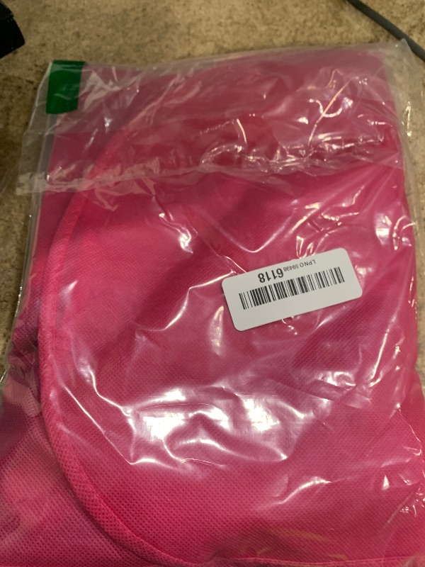 Photo 1 of 1 Pack Hair Extension Hanger with Storage Bag Wig Holder Storage Bag Bundles Hairpieces Ponytail Wig Carrier Case with Hanger for Store Style Hair Travel Pink Color