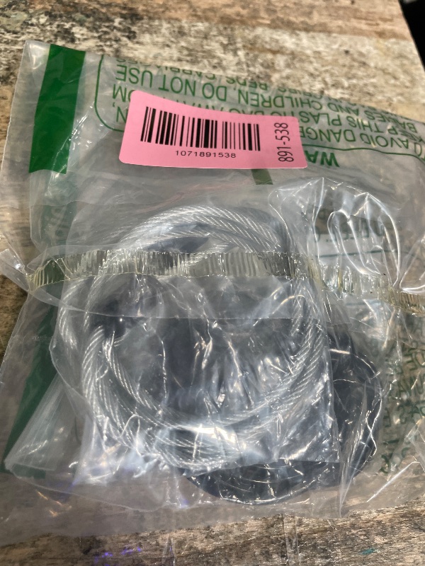 Photo 1 of 100CM/3.3ft 3mm Outdoor Travel Security Cable Lock,Braided Steel Coated Safety Cable Luggage Lock,Safety Cable Wire Rope Double Loop Lightweight GOMRQING (2 Pack)
