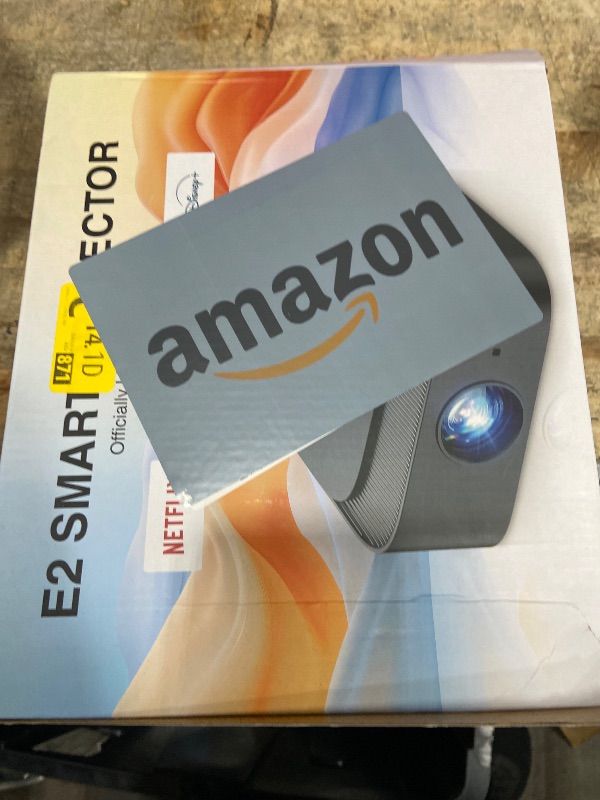Photo 1 of [2026 Netflix Ready | 386+ Built-in Apps] DBPOWER E2 Smart Projector with WiFi and Bluetooth, Native 1080P Mini Projector Compatible with Netflix, Youtube, D+, Hulu, Max, Crunchyroll w Portable Case