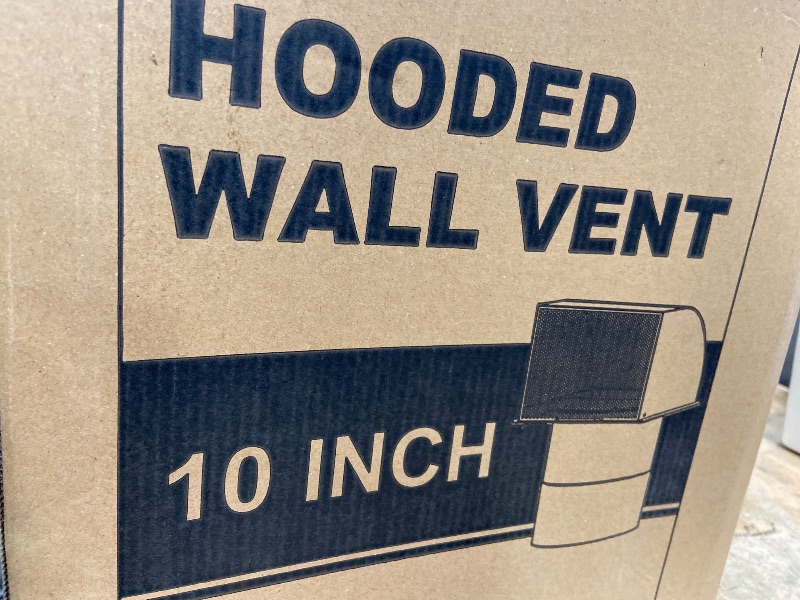 View 2 of [Upgraded] Hon&Guan 10 Inch Hooded Wall Vent with Magnetic Seal Flap and Removable Mesh, Arc-Shaped 10'' Exhaust Vent Cover Cap for Kitchen Range Hood/Dryer/Bathroom Exhaust (Galvanized Steel, White)