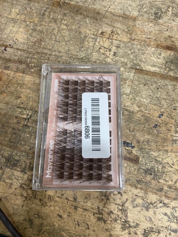 Photo 1 of 16MM Brown Eyelash Clusters Natural Yet Noticeable Lash Clusters Dark Brown Wispy Individual Lash Extensions, Easy to Apply & Reusable