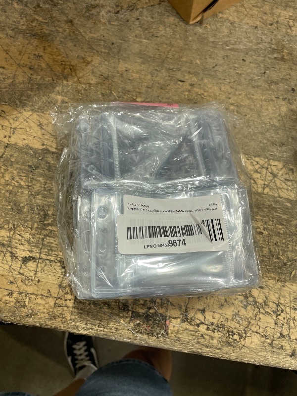 View 2 of 100 Pcs Vertical Badge Holders, Waterproof ID Badge Holder, Clear ID Card Holder with Resealable Zip for Proximity Cards, RFID, Credit Cards