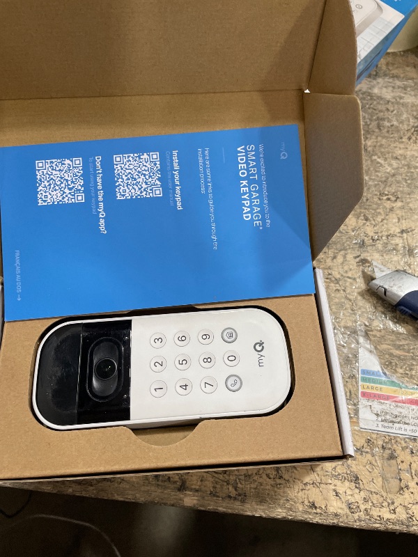 Photo 1 of **MISSING THE BATTERY** myQ Smart Garage Video Keypad with Camera