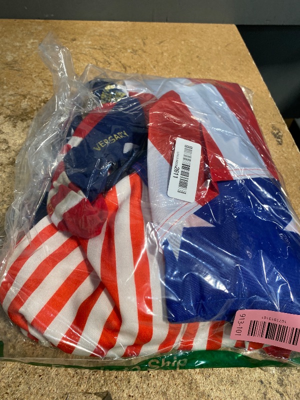 Photo 1 of **GLASSES ARE DAMAGED**Metaparty American Flag Overalls for Men Women, 250th Anniversary 4th of July Patriotic Bib Shorts with Cape Sunglasses Socks (Cross, XL)