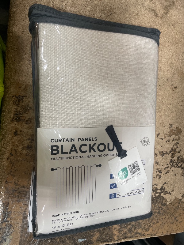 Photo 1 of 100% Blackout Shield Linen Textured Total Blackout Curtains for Bedroom 84 Inches Long, Back Tab/Rod Pocket Living Room Drapes, Thermal Insulated Blackout Curtains 2 Panels Set, 50" W x 84" L, Cream