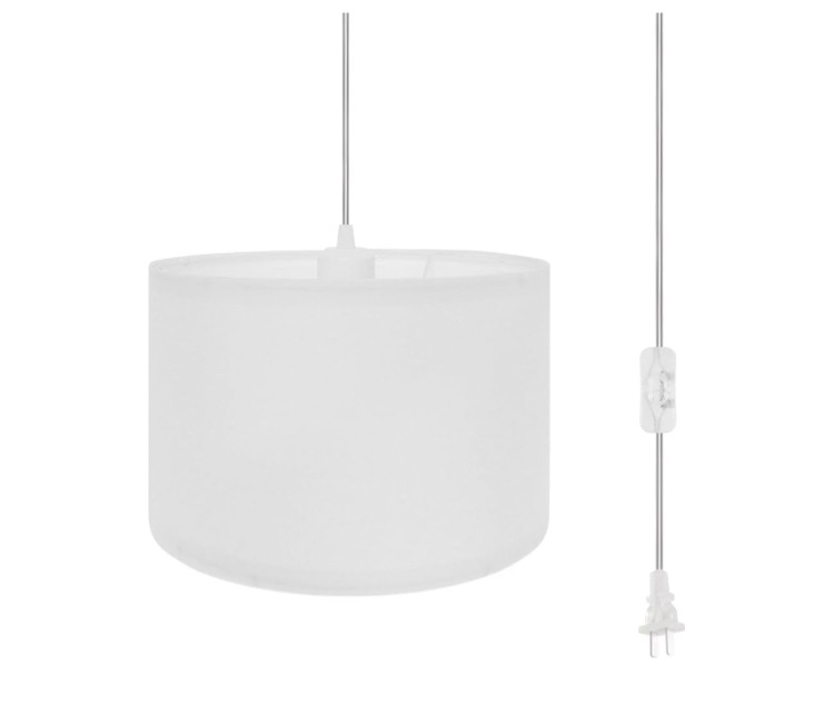 Photo 1 of
Hanging Lamp Plug in Pendant Light, 15Ft Hanging Lights with Plug in Cord, On/Off Switch, Linen Shade, E26/E27 Bulb Socket Hanging Lamp for Living Room, Bedroom, Dining Room, Kitchen, White