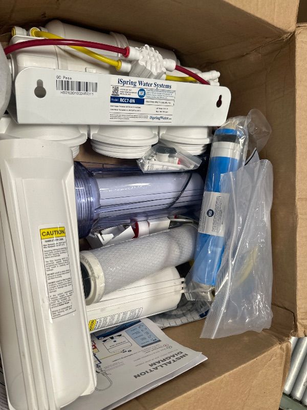 Photo 1 of *** PARTS ONLY *** iSpring RCC7-BN NSF Certified, High Capacity Under Sink 5-Stage Reverse Osmosis Water Filter, RO Drinking System, 75 GPD Brushed Nickel Faucet, Patented Top-Mounted Faucet Design for Easy Installation