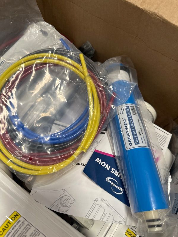 Photo 1 of *** PARTS ONLY *** iSpring RCC7-BN NSF Certified, High Capacity Under Sink 5-Stage Reverse Osmosis Water Filter, RO Drinking System, 75 GPD Brushed Nickel Faucet, Patented Top-Mounted Faucet Design for Easy Installation