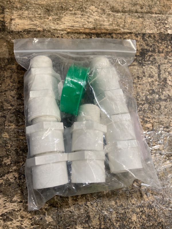 Photo 1 of 10 Pack 3/4 inch NPT Male Thread PVC Pipe Fitting Adapter Connector, 3/4 inch PVC Pipe Fitting for Sch40 PVC Pipe, Pipe Connectors for Plumbing Water Line, Socket x NPT Male