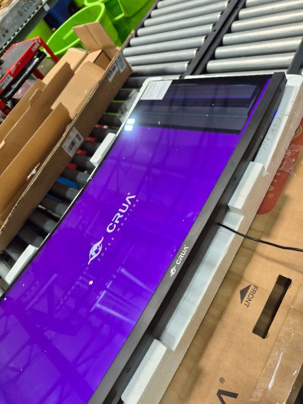 Photo 1 of *************RIGHT 1/5 OF SCREEN IS DAMAGED AND DOES NOT WORK***************
CRUA 34"WQHD 165Hz Ultrawide Curved Gaming Monitor, Height Adjustable Black
