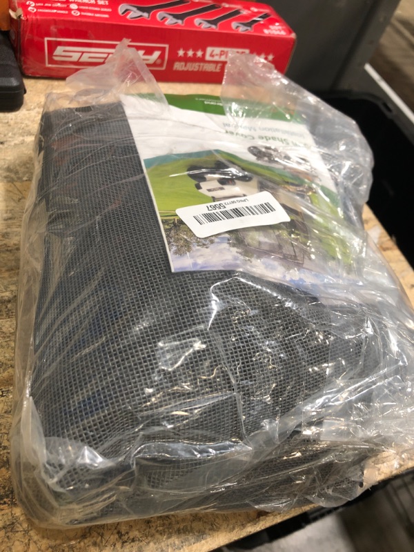 Photo 1 of 10L0L 2 Passenger Golf Cart Sun Shade Cover for EZGO TXT RXV & Club Car DS Precedent Tempo, UV Heat Blocking Polyester Mesh Canopy Cover, Durable & Easy Install (Roof Size:59" L X 41" W)