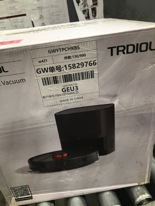 Photo 1 of ***DAMAGED - SEE NOTES/PICTURES***Robot Vacuum and Mop Combo with Self-Emptying, Customizable Map Cleaning with LiDAR Navigation, 6000Pa Suction, Smart No-Go Zones, 70Days Hands-free Robotic Vacuum Cleaner for Floor, Carpet, Pet Hair