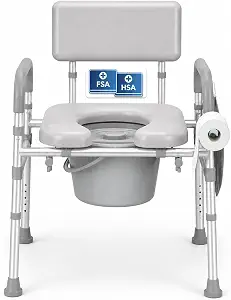 Photo 1 of **STOCK PHOTO FOR REFERENCE ONLY, U/K MAKE OR MODEL** Bedside Commode Toilet,Extra-Wide Portable Potty for Adults 800lb