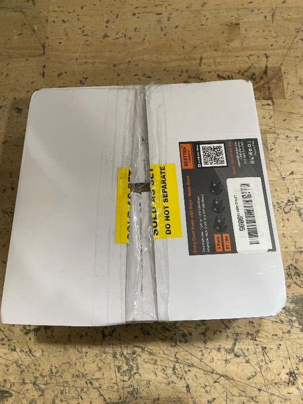 Photo 1 of [3 Pack] BESTTEN Keyed Entry Door Knob, Entrance Door Lock, Keyed Different, Standard Ball, Matte Black