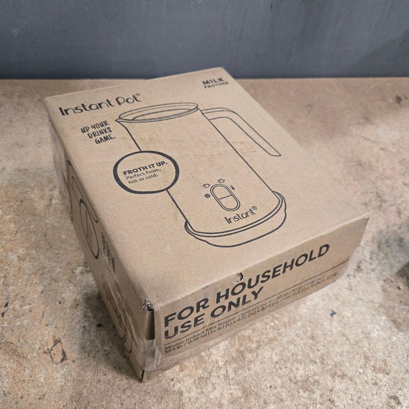 Photo 1 of **MISSING BASE**Instant Pot Milk Frother, 4-in-1 Electric Milk Steamer, 10oz/295ml Automatic Hot and Cold Foam Maker and Milk Warmer for Latte, Cappuccinos, Macchiato, From the Makers of Instant 500W, Black