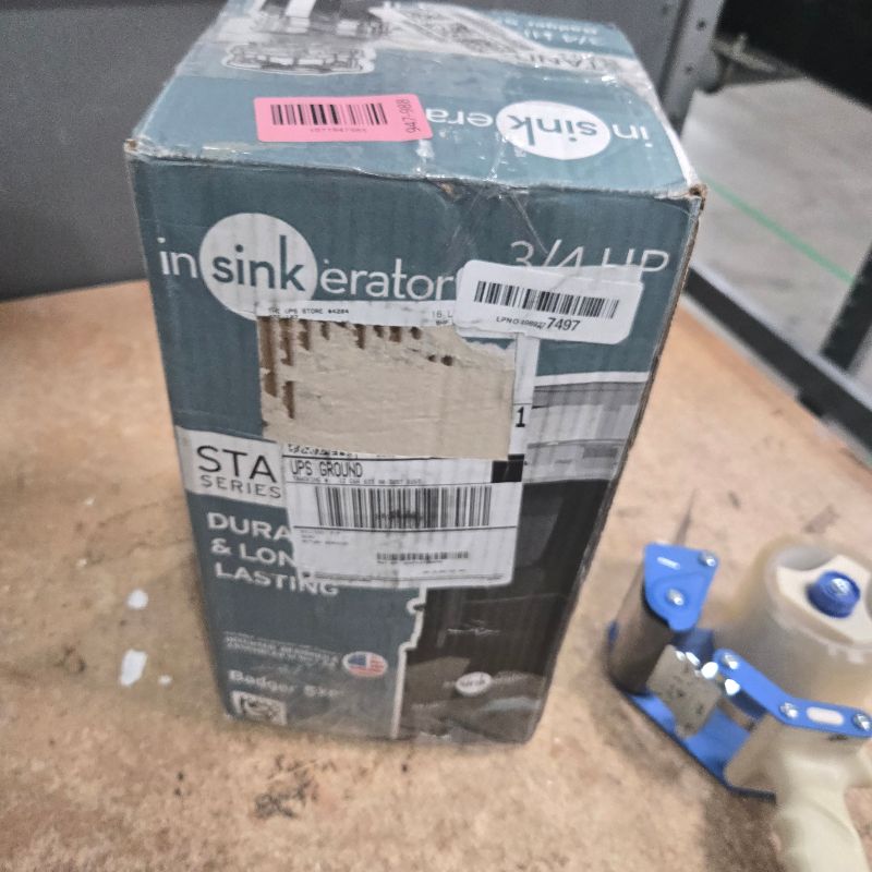 Photo 1 of ***MISSING PARTS***
InSinkErator Badger 5XP Garbage Disposal, Standard Series 3/4 HP Continuous Feed Food Waste Disposer, Black / Stainless
