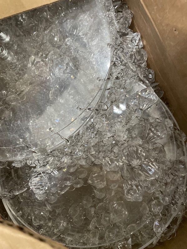 Photo 1 of (SOLD AS PARTS, MISSING / DAMAGE) Nuptio Flower Vases Wedding Centerpieces - 10 Pcs 23.6 inches Tall Acrylic Vase Stands for Crystal Centerpiece Table Decorations - Elegant Geometric Flowers Stand for Party Weddings Tables Decoration