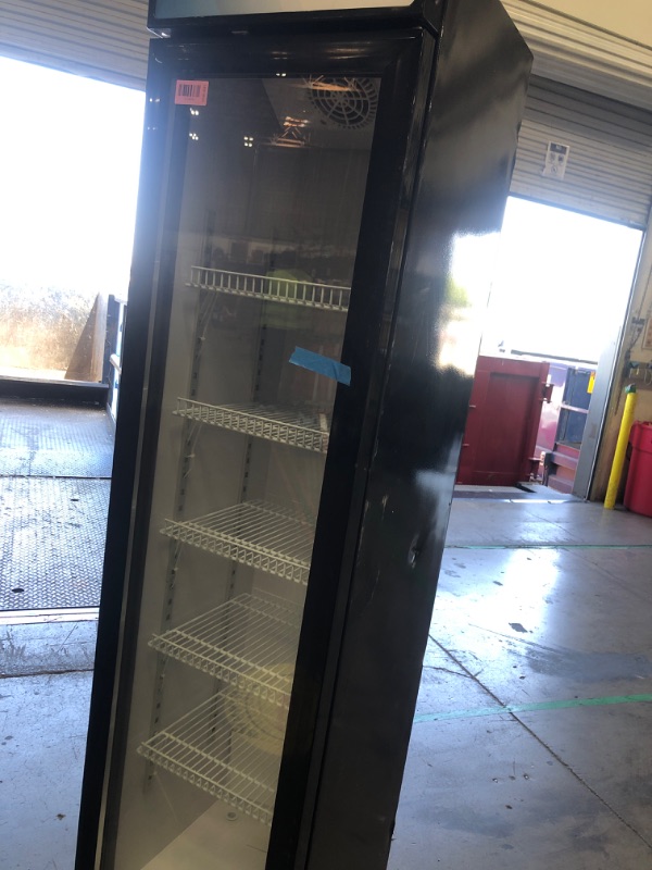 Photo 1 of *Damaged on one side*For Parts Only*KoolMore 17 in. Slim Commercial Merchandiser Display Refrigerator 7 Cu. Ft. in Black, ETL Listed (KM-MDR-17S)