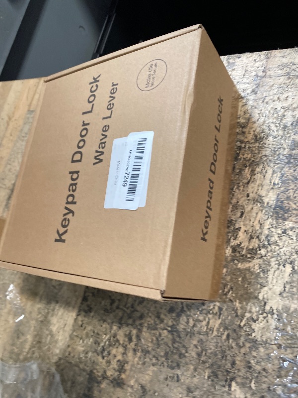 Photo 1 of **** damaged wire on connector ****
**major damage**
 dHidalife Keypad Door Lock with Handle, Keyless Entry for Front Door, Manual Passage Mode, Matte Black
